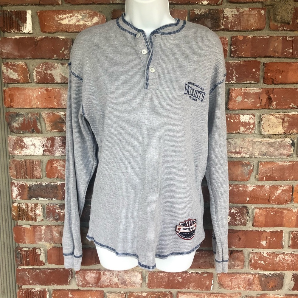 Reebok NFL Patriots long sleeve waffle tee size Large